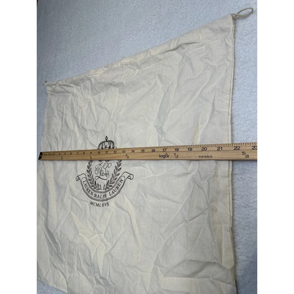 Lauren Ralph Lauren RL 21x21 Crest Drawstring Dust Bag Pouch MCMXVII-New No tags